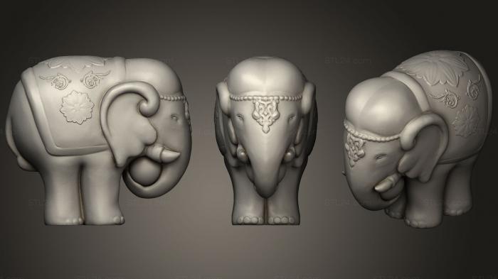 Статуэтки животных (Скульптура слона, STKJ_0931) 3D модель для ЧПУ станка
